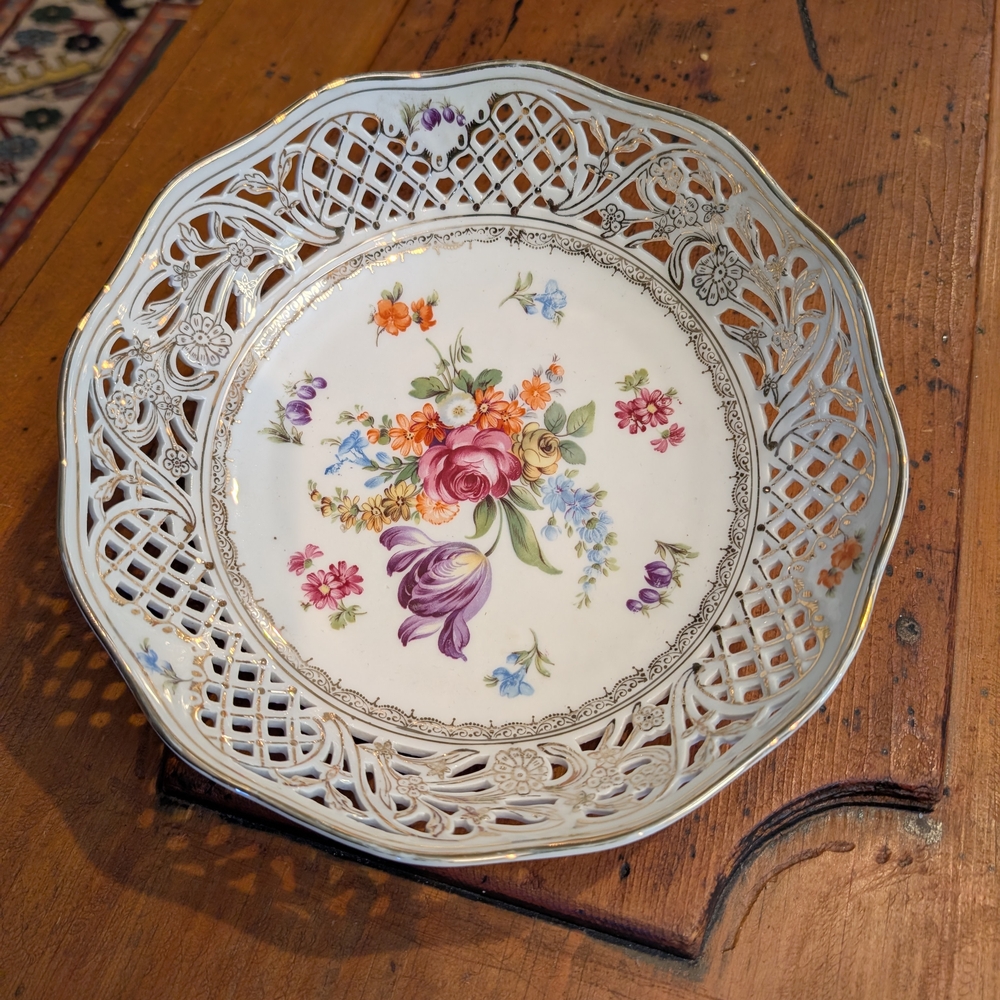 Floral Porcelain Dinner Plate - Picture 4 of 8